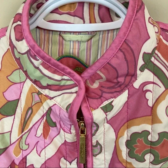 Etro Pink Multicolor Quilted Paisley Jacket - Picture 2 of 14